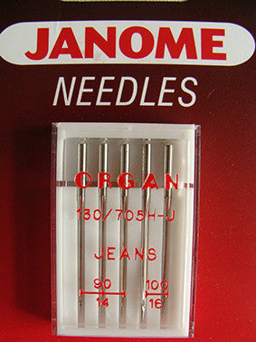 Denim Needle UK Size 16 Metric Size 90-100 - Janome J-Shop