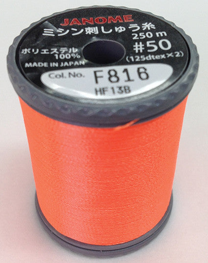 Fluorescent Embroidery Thread Orange