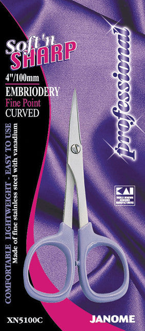 4 Inch Softn-sharp Professional Embroidery Fine Pointed Curved