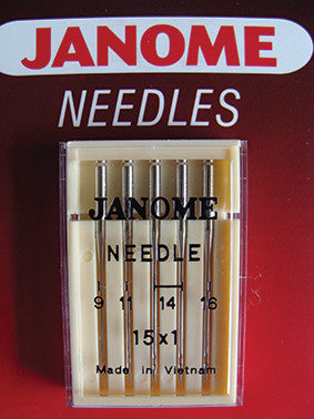 Standard Needles - UK Assorted - 9,11,14 and 16 - Janome J-Shop