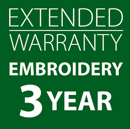 Extended Warranty Embroidery Only Machines 3 Years